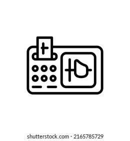 Spirometr machine line icon. Isolated vector element.