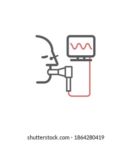 Spirometry Line Icon. Vector Signs For Web Graphics.