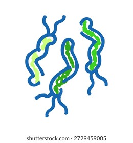 Spirulina cells represent beneficial blue green algae and bacteria in a microbiology context, symbolizing health, nutrition, and scientific research in microscopic life