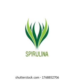 Spirulina-Symbol und Symbol, Vektorgrafik-Logo-Vorlage