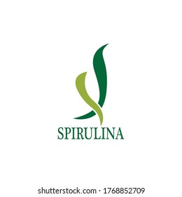 Spirulina icon and symbol vector logo template illustration