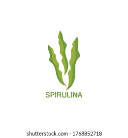 Spirulina icon and symbol vector logo template illustration