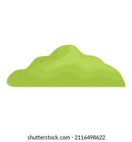 Vector de dibujos animados del icono de la espirulina en polvo. Planta de algas marinas. Algas alimenticias