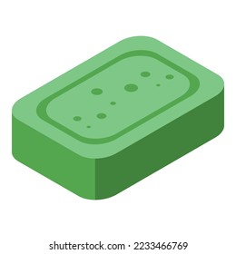 Spirulina soap icon isometric vector. Plant alga. Green food