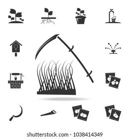 spit and grass icon. Detailed set of garden tools and agriculture icons. Premium quality graphic design. One of the collection icons for websites, web design, mobile app on white background