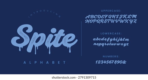 Spite Alphabet Font Set Drip Graffiti Script Typography
