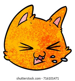 spitz-Cartoon-Katzengesicht