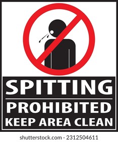Prohibición de escupir en este área