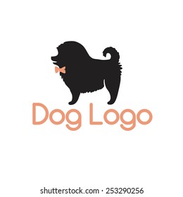 Spitz. Abstract Dog Logo Design Template. Vector Illustration.