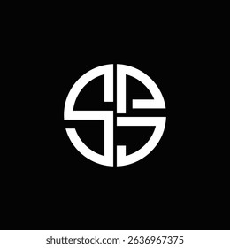 SPJ logo SPJ icon SPJ monogram SPJ letter minimalist Circle flat Unique modern abstract logo design.
