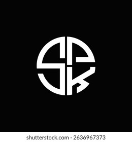 SPK logo SPK icon SPK monogram SPK letter minimalist Circle flat Unique modern abstract logo design.
