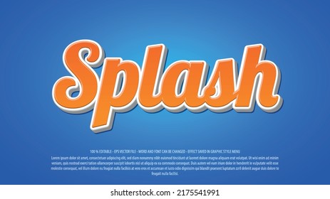 Splash 3d Style Editable Text Effect