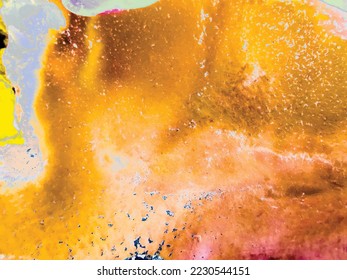 Splash Abstract Pattern. Swirl Acrylic Grunge. Yellow Holi Space. Alcohol Ink Splash Paint. Acrylic Ink Illustration. Liquid Marble Sun Fire. Fluid Gradient Red Fire. Hot Vector Abstract Red Fire