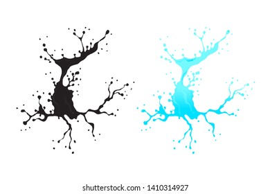 Splash abstract shape illustration vector design no2