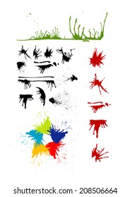 Splash abstract vector. Black and color style. Good use for symbol, element, or any design you want. Easy to use, edit, or change color.