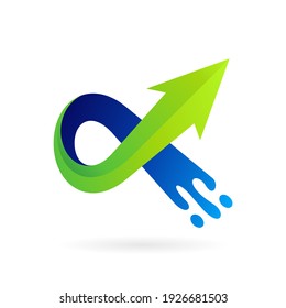 splash arrow logo vector icon