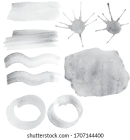 Splash, artistic grungy paint drop, blot silhouette, watercolor texture Trace eps 10