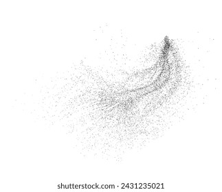 Splash of black charcoal, charcoal. Charcoal splash, black dot grain texture, sand, dust.	
