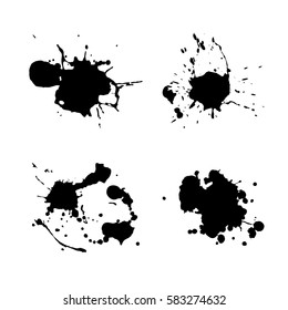 splash black  paint vector 