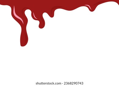 Splash of blood on white background. Concept of horror and Halloween. Vector illustration