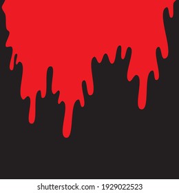 
splash of blood in red, black background, vector illustration 