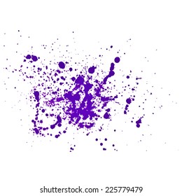 Splash and blot isolated on white background.  Abstract watercolor, handmade brush stroke, acrylic on canvas.