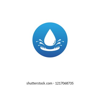 Splash of blue water drop vector illustration