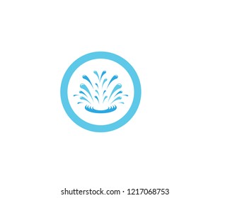 Splash of blue water drop vector illustration
