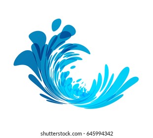 Splash blue wave