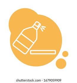 diseño vectorial de estilo de bloque de botellas