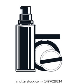 splash bottle and blush make up icon