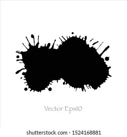 splash brush black background creative illustration.Vector EPS10