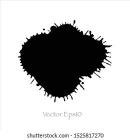 splash brush black background creative illustration.Vector EPS10