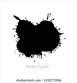splash brush black ink abstract background.creative Vector EPS10