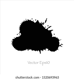splash brush black ink background.creative Vector EPS10