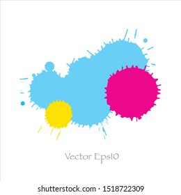 splash brush color abstract background.creative Vector EPS10