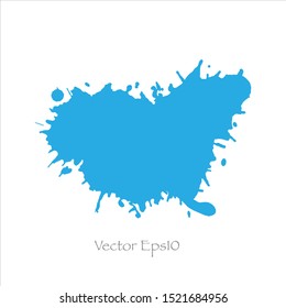splash brush color blue background.creative Vector EPS10