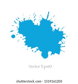 splash brush color blue background.Vector EPS10