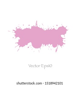 splash brush color pink background.Vector EPS10