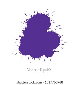 splash brush color purple background.Vector EPS10