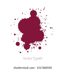splash brush color red ink background.Vector EPS10