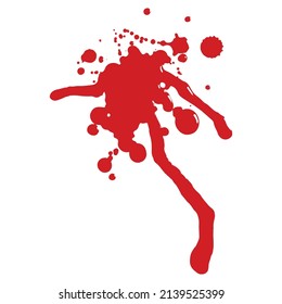 cepillo de salpicadura pintura roja líquida abstracta vectores de sangre grunge de gota húmeda diseño gráfico