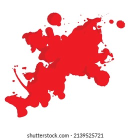 cepillo de salpicadura pintura roja líquida abstracta vectores de sangre grunge de gota húmeda diseño gráfico