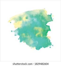 
splash of brush shades watercolor on white background.Vector Eps10