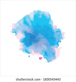 
splash of brush shades watercolor on white background.Vector Eps10
