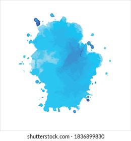 
splash of brush shades watercolor on white background.Vector Eps10
