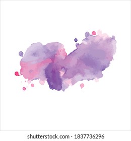 
splash of brush shades watercolor on white background.Vector Eps10
