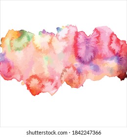 splash of brush shades watercolor on white background.Vector Eps10