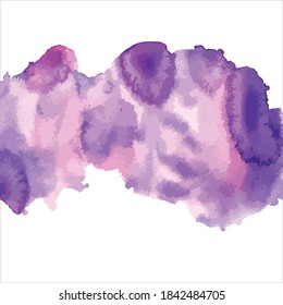 splash of brush shades watercolor on white background.Vector Eps10