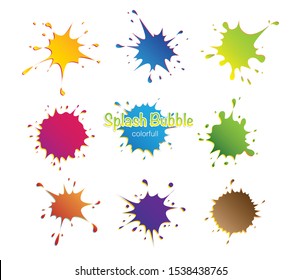 splash bubble colorful for shock seal price vector design set pack